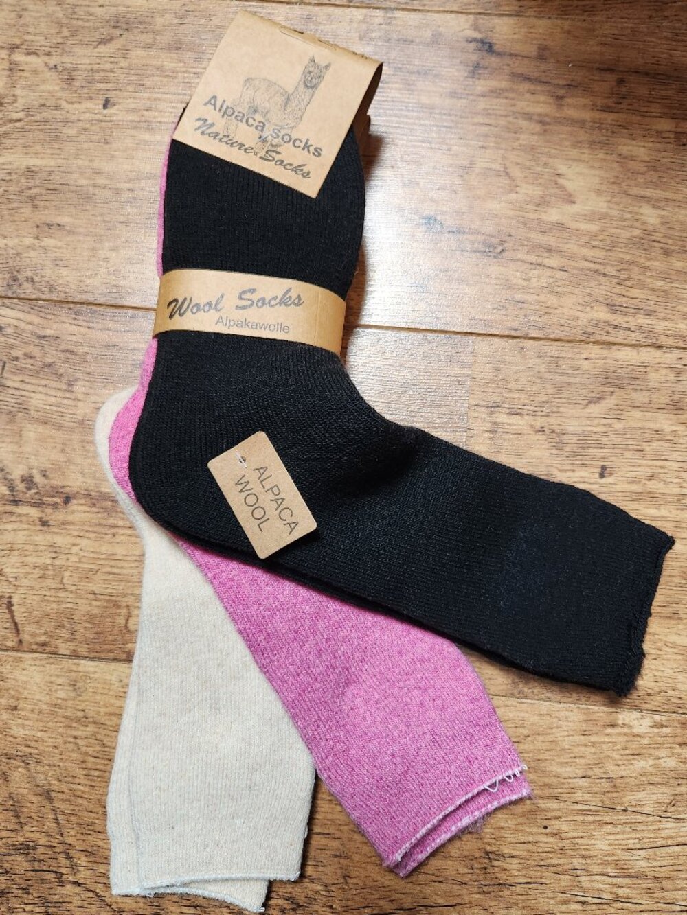 NATURE SOCK Alpaca Wool Crew Socks - 3 PAIRS - Sz 9 - 11 - NEW NWT